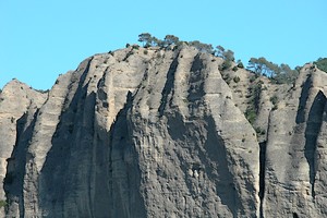Zoom sur une partie des rochers