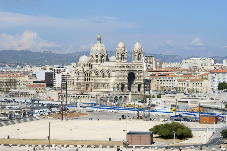 Marseille (Bouches-du-Rhône) - Vue sur la Cathédrale La Major