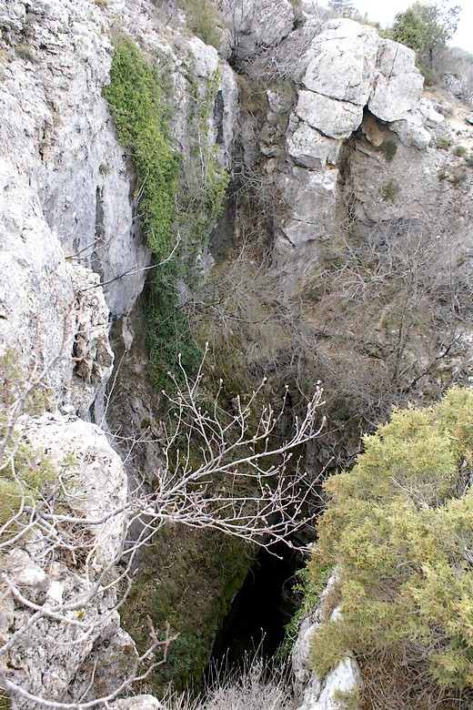 Pic des Mouches (Bouches-du-Rhône) - Une crevasse juste avant l'ascension finale