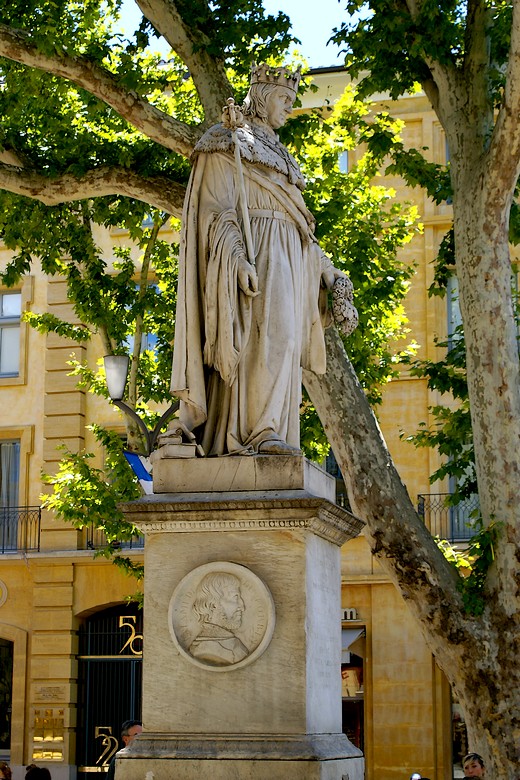 Aix-en-Provence (Bouches-du-Rhône) - Statue de la Fontaine du Roi René