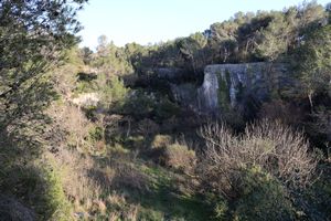 Paysage dans l'ouest de la chaine des Alpilles