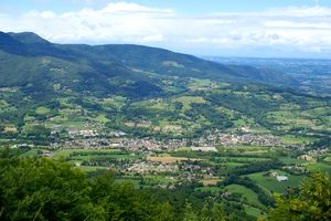 Vue sur Saint-Jean-en-Royans à partir du col Gaudissart