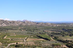 Vue dans l'est de la chaine des Alpilles