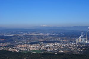 Gardanne et Aix-en-Provence à l'horizon