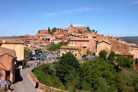 Vue sur le village de Roussillon