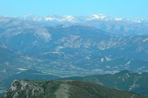 Zoom en direction des Alpes