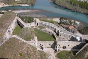 Vue de la jonction entre la Durance et le Buech