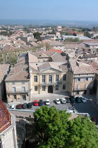 Vue de l’Hôtel de Ville au sommet de la tour Bermonde